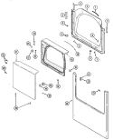 DOOR Diagram and Parts List for MDE9360AYW  Maytag Dryer