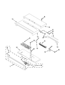 Control Panel Parts Diagram and Parts List for MEW7527DB01  Maytag Wall Oven