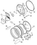 TUMBLER Diagram and Parts List for MDE5500AZW  Maytag Dryer