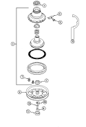 CLUTCH & BRAKE Diagram and Parts List for LSE7806BCE  Maytag Washer Dryer Combo