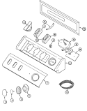 CONTROL PANEL Diagram and Parts List for MAV7750AGW  Maytag Washer