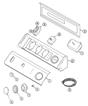 CONTROL PANEL Diagram and Parts List for MDG6200AWQ  Maytag Dryer