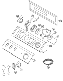 CONTROL PANEL Diagram and Parts List for MAV7550AWW  Maytag Washer