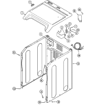 CABINET Diagram and Parts List for MDE7600AZQ  Maytag Dryer