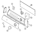 CONTROL PANEL Diagram and Parts List for PYE2200AKW  Maytag Dryer