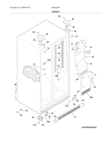 Cabinet Diagram and Parts List for CRSH232PWDA  Crosley Refrigerator