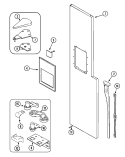 FREEZER OUTER DOOR Diagram and Parts List for MZD2768GEW  Maytag Refrigerator
