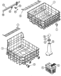 TRACK & RACK ASSEMBLY Diagram and Parts List for DWU6802AAM  Maytag Dishwasher