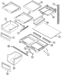 SHELVES & ACCESSORIES Diagram and Parts List for PTB19AAFRQ  Maytag Refrigerator