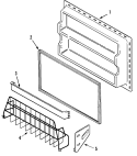 FREEZER INNER DOOR Diagram and Parts List for PTB2149FRQ  Maytag Refrigerator