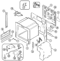 BODY Diagram and Parts List for JES8750AAB  Jenn-Air Range