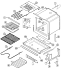 OVEN / BASE Diagram and Parts List for JES8750AAB  Jenn-Air Range