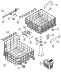 TRACK & RACK ASSEMBLY Diagram and Parts List for MDB5130AWQ  Maytag Dishwasher