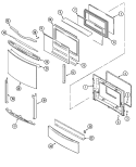 DOOR / ACCESS PANEL Diagram and Parts List for JDS9860AAB  Jenn-Air Range