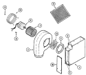 BLOWER PLENUM Diagram and Parts List for JED8345ADW  Jenn-Air Cooktop