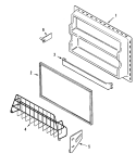 FREEZER INNER DOOR Diagram and Parts List for MTB1956FEQ  Maytag Refrigerator