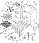 OVEN / BASE Diagram and Parts List for JDS9860AAB  Jenn-Air Range