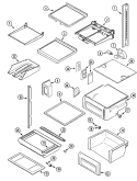 SHELVES & ACCESSORIES Diagram and Parts List for MSD2758GEB  Maytag Refrigerator