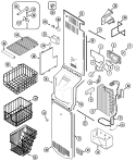FREEZER COMPARTMENT Diagram and Parts List for MSD2758GEB  Maytag Refrigerator
