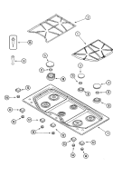 Part Location Diagram of 74007197 Whirlpool Burner Cap - Medium - Gray