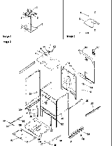 Cabinet Diagram and Parts List for ARTS6650E P1130683NE Amana Range