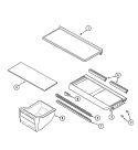 SHELVES & ACCESSORIES Diagram and Parts List for PTB1553FRQ  Maytag Refrigerator