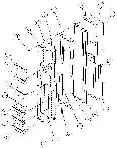 Freezer Door Diagram and Parts List for 36271-P1121802W  Amana Refrigerator