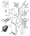 FREEZER COMPARTMENT Diagram and Parts List for MSD2454GRW  Maytag Refrigerator