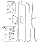 FREEZER OUTER DOOR Diagram and Parts List for MSD2445GRW  Maytag Refrigerator