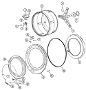 SPINNER ASSEMBLY & OUTER TUB COVER Diagram and Parts List for MAH4000BWW  Maytag Washer