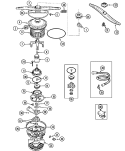 PUMP & MOTOR Diagram and Parts List for MDBD820AWW  Maytag Dishwasher