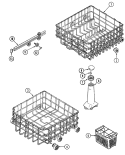 Part Location Diagram of 99002016 Whirlpool Rack Cap - White