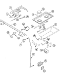 GAS CONTROLS Diagram and Parts List for JDS9860AAB  Jenn-Air Range