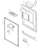 FRESH FOOD INNER DOOR Diagram and Parts List for MTB1956FEQ  Maytag Refrigerator