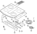 Part Location Diagram of 74005810 Whirlpool Air Grille