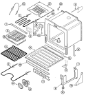 OVEN / BASE Diagram and Parts List for JES9800AAS  Jenn-Air Range