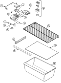 FRESH FOOD COMPARTMENT (CTN REV.10 - 12) Diagram and Parts List for CTN1511GEW  Magic Chef Refrigerator