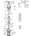 PUMP & MOTOR Diagram and Parts List for PDC3600AWX  Maytag Dishwasher