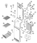 FREEZER COMPARTMENT Diagram and Parts List for PSB2151GRQ  Maytag Refrigerator