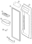 FRESH FOOD INNER DOOR Diagram and Parts List for ARS2760BW  Amana Refrigerator