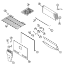 FREEZER COMPARTMENT Diagram and Parts List for PTB1551FRW  Maytag Refrigerator