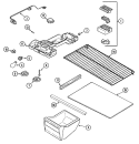 FRESH FOOD COMPARTMENT Diagram and Parts List for PTB1551FRW  Maytag Refrigerator