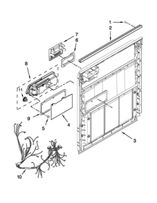 Inner Door Parts Diagram and Parts List for MDC4809PAW1  Maytag Dishwasher