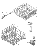 TRACK & RACK ASSEMBLY Diagram and Parts List for MDB5100AWW  Maytag Dishwasher