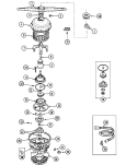 PUMP & MOTOR Diagram and Parts List for CDU810B  Crosley Dishwasher