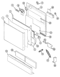 DOOR Diagram and Parts List for MDB6657AWQ  Maytag Dishwasher