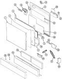DOOR Diagram and Parts List for MDB6658AWQ  Maytag Dishwasher