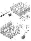 TRACK & RACK ASSEMBLY Diagram and Parts List for MDB6658AWQ  Maytag Dishwasher