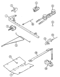 GAS CONTROLS Diagram and Parts List for PGR4100BDW  Maytag Range