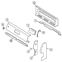 CONTROL PANEL Diagram and Parts List for PGR4310CDW  Maytag Range